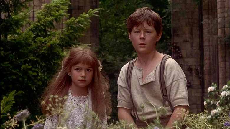 Mary and Dickon looking awed in The Secret Garden