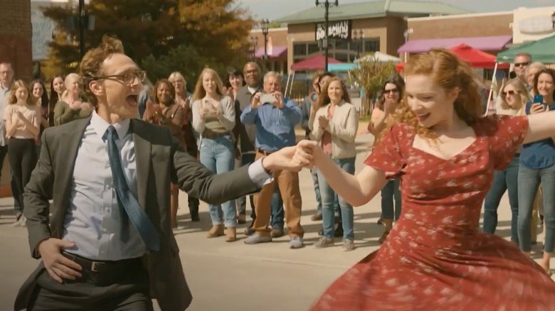 Chuck and Janice dance in "The Life of Chuck" (2025)