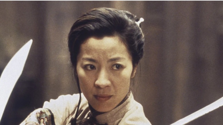 Yu Shu Lien preparing to fight in Crouching Tiger, Hidden Dragon