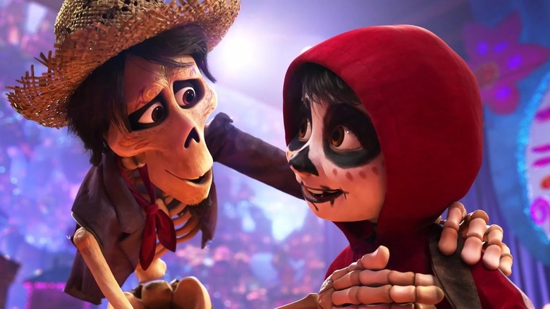 Héctor comforting Miguel in Coco