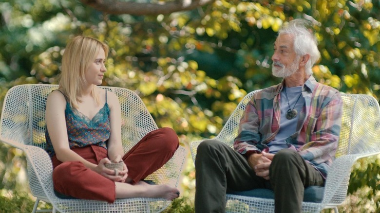 Abby sitting with her father, Warren, in "O Horizon"
