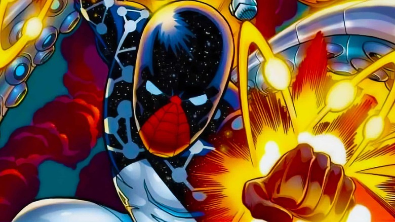 Cosmic Spider-Man blasting energy