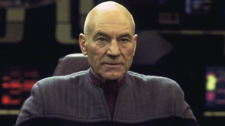 Captain Picard on the bridge of the Enterpise-E in "Star Trek: First Contact" (1996)