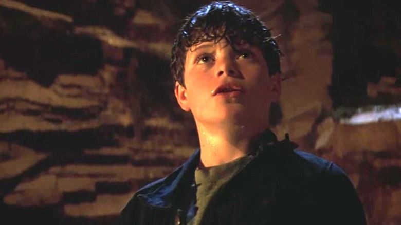 Mikey at the bottom of a well in "The Goonies" (1985)