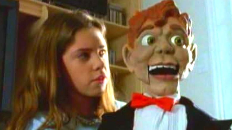 Lind using a ventriloquist dummy on Goosebumps (1995 - 1998)