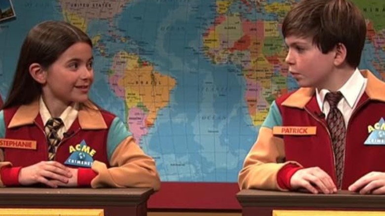 Contestants Stephanie and Patrick on Where in the World is Carmen Sandiego (1992 - 1995)