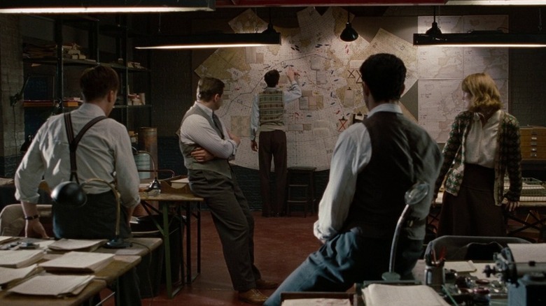 Alan Turing and the rest of his Bletchley team at work deciphering codes