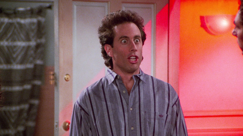Jerry emerges from Kramer's apartment in "The Chicken Roaster"