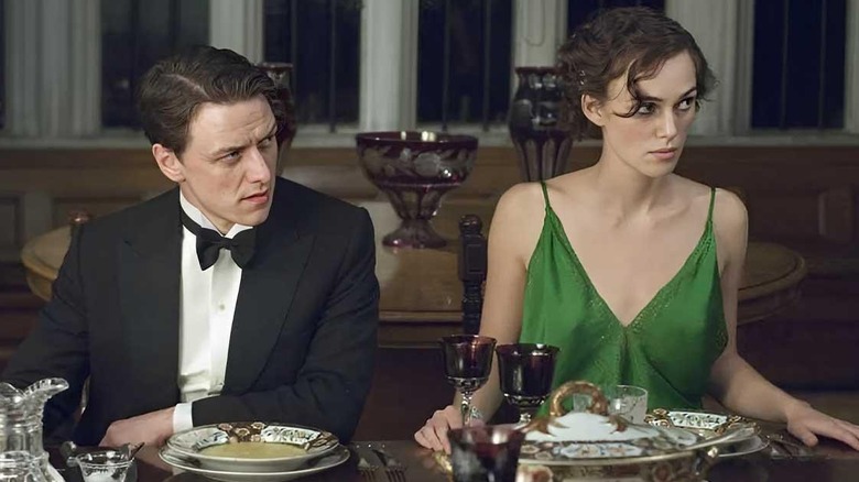Robbie and Cecilia sitting at dinner in Atonement (2007)