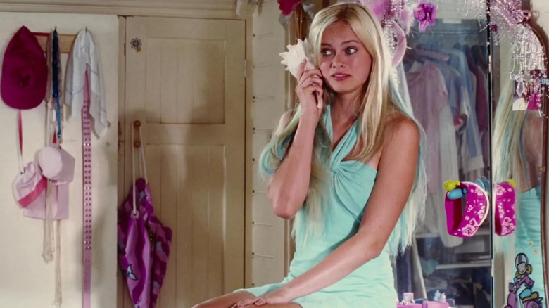 Aquamarine listening to her shell phone in Aquamarine