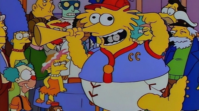 The Capital City Goofball invades the Simpsons kitchen in "22 Short Films About Springfield" (1996)