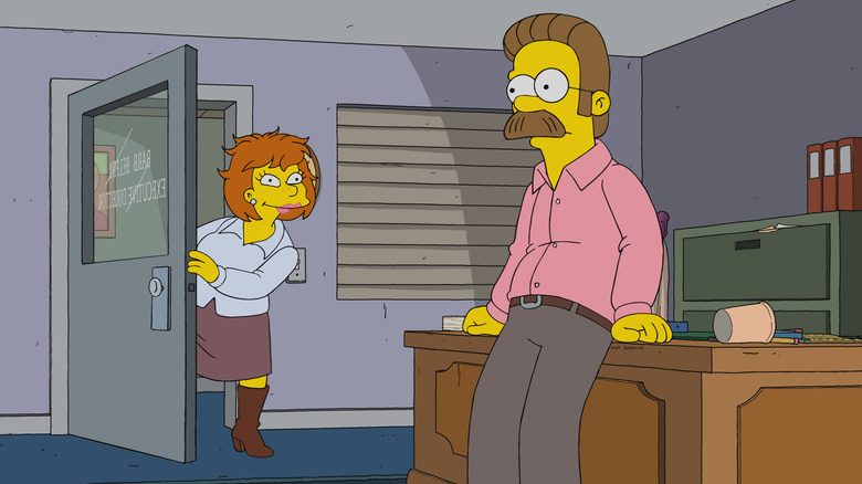 Ned Flanders composing his thoughts in the Simpsons episode "A Serious Flanders" (2021)