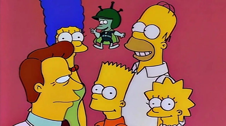 Troy McClure and Ozmodiar talking in "The Simpsons Spin-Off Showcase" (1998)