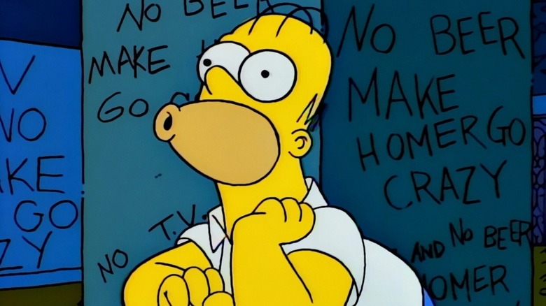 Homer Simpson losing his mind in "The Shinning" in "Treehouse of Horror V" (1994)