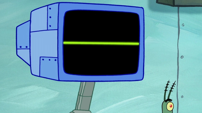 Karen holding Plankton
