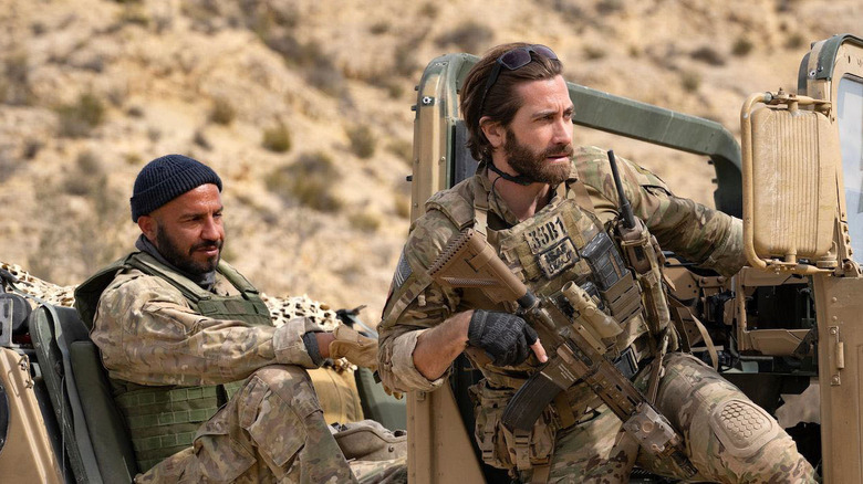 Jake Gyllenhaal and Dar Salim military vehicle 