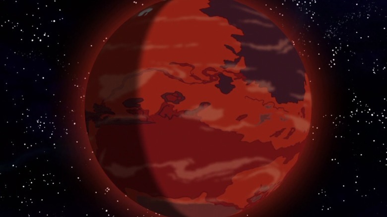 The planet Mars in Futurama