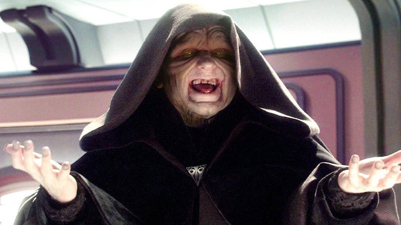 Emperor Palpatine cackles menacingly in "Star Wars: Episode III -- Revenge of the Sith" (2005)