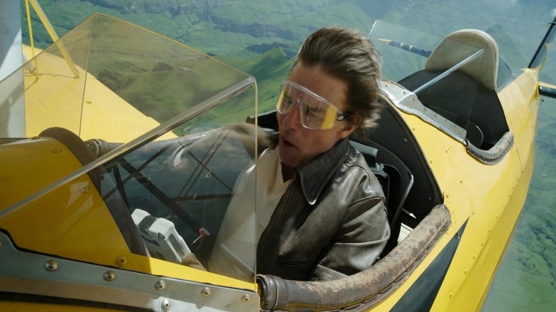 Ethan Hunt flying a plane in Mission: Impossible - The Final Reckoning
