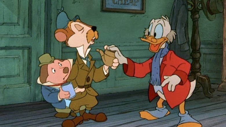 Scrooge sweet talks fundraisers in his office