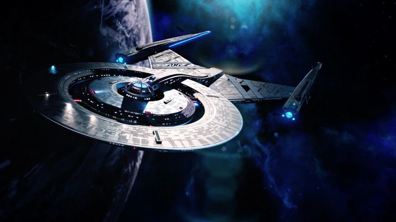 The USS Discovery orbits a planet