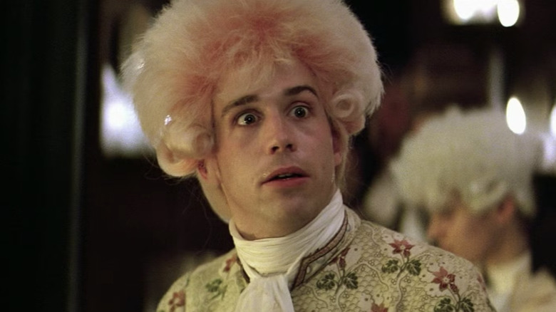 Wolfgang Amadeus Mozart looks shocked in Amadeus (1984)
