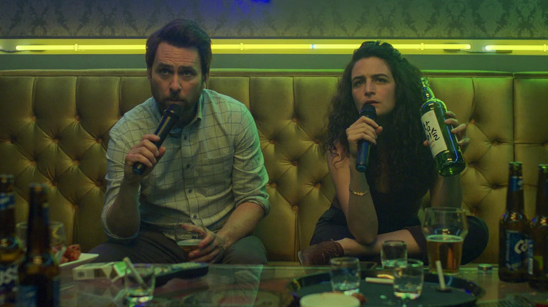 Peter and Emma doing karaoke in I Want You Back