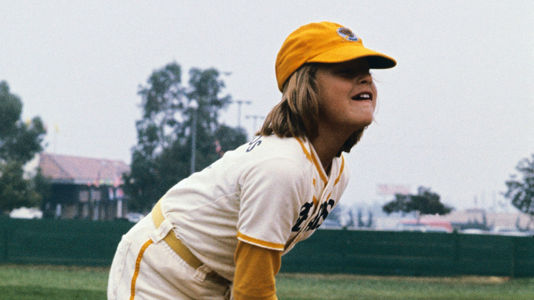 Tatum O'Neal as Amanda pitching for Bad News Bears
