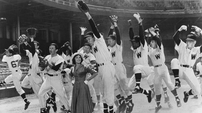 Washington Senators celebrating from Damn Yankees movie