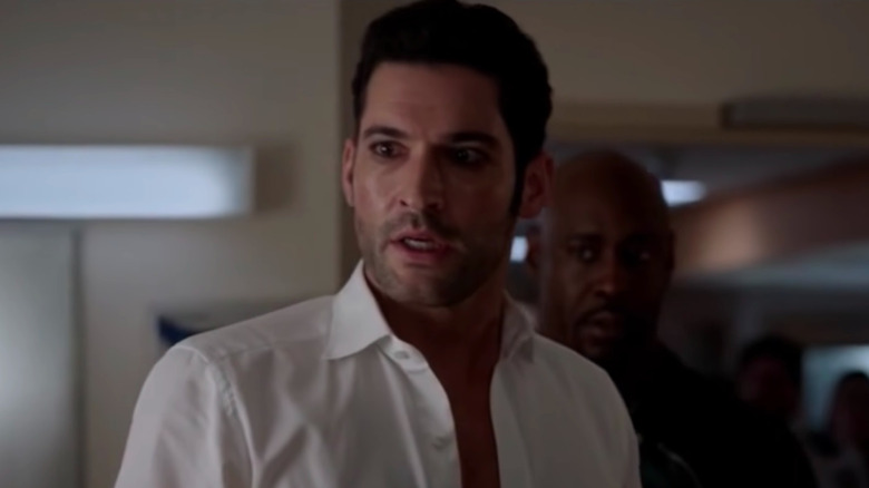 Lucifer looking stricken