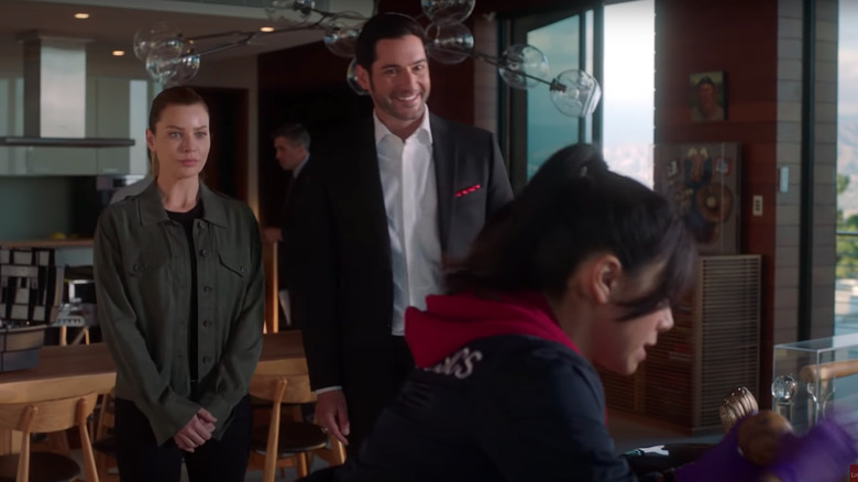Chloe and Lucifer watch Ellla