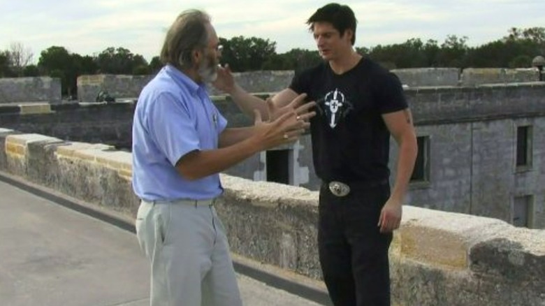Zak interviews an expert in "Ghost Adventures"