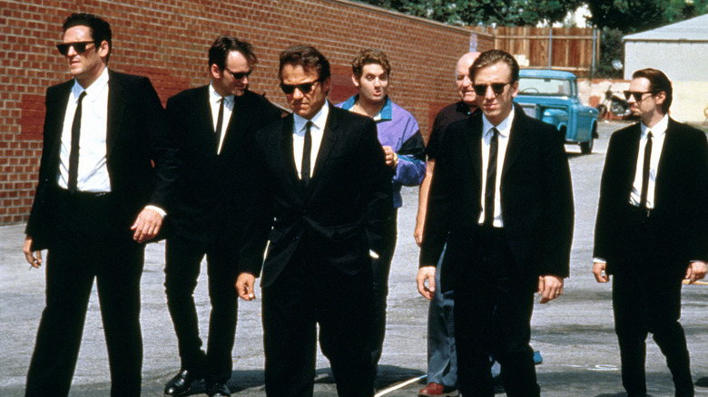 The gang head out on their mission in 'Reservoir Dogs' (1992)