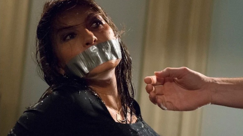 Benson with tape on her mouth in Special Victims Unit