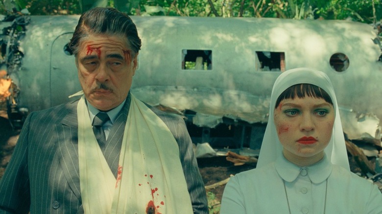 Anatole Korda and Sister Liesl recover from a plane crash in The Phoenician Scheme