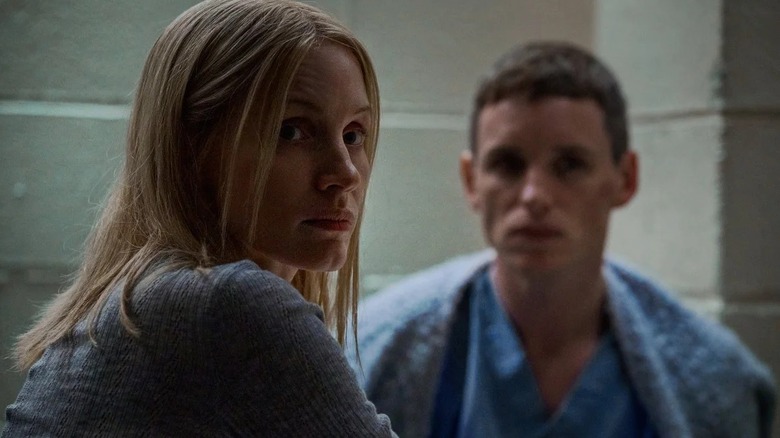 Amy sits with Charles in The Good Nurse