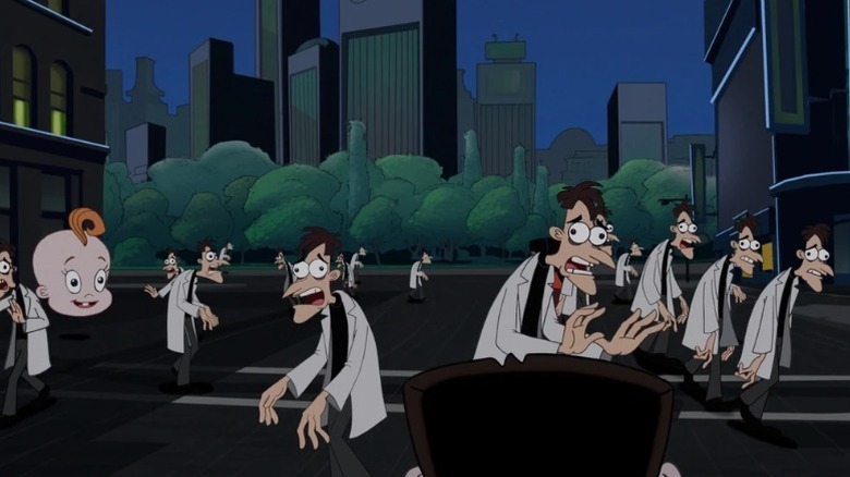 Danville overrun by zombified Doofenshmirtz copies in Phineas and Ferb