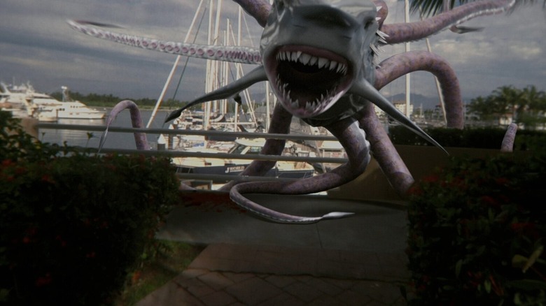 Shark-octopus hybrid prepared to attack in "Sharktopus"