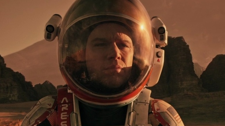 Mark Watney walks around Mars in "The Martian" (2015)