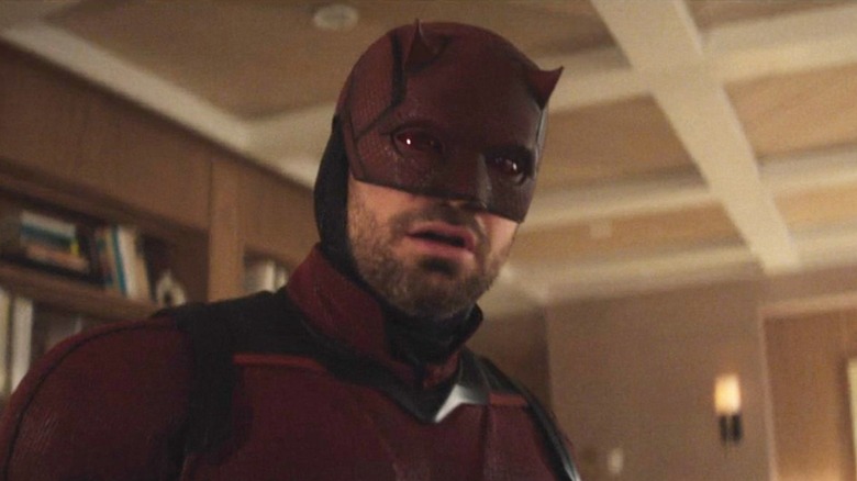Daredevil in his girlfriend's office in "Daredevil: Born Again"