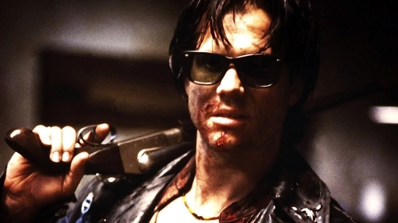 Severen with a gun perched on his shoulder in "Near Dark"