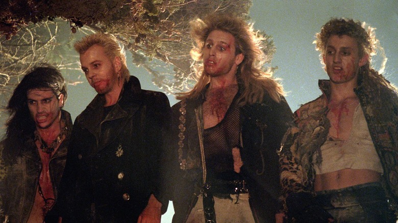 David and his vampire gang in "The Lost Boys"