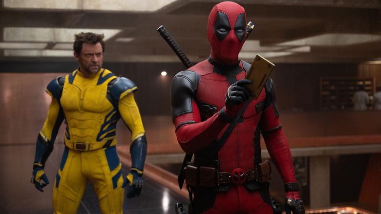 Deadpool and Wolverine confronting the TVA (2024)