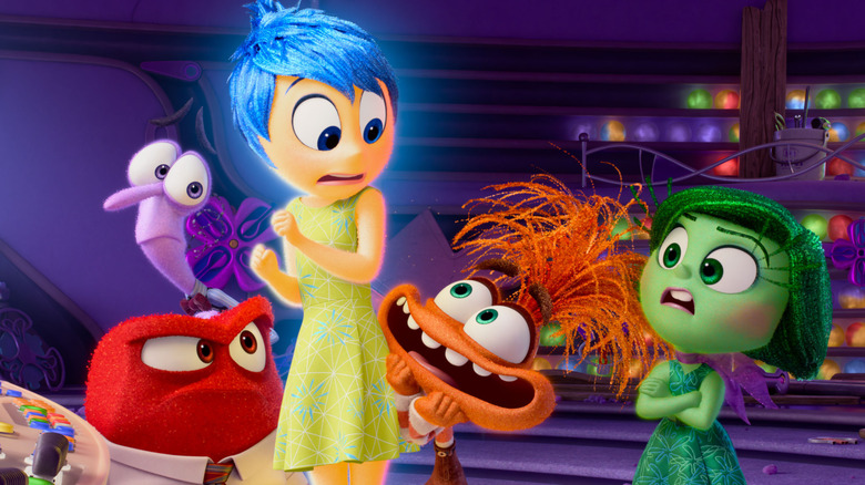 Joy, Fear, Anger, and Disgust freaking out over Anxiety