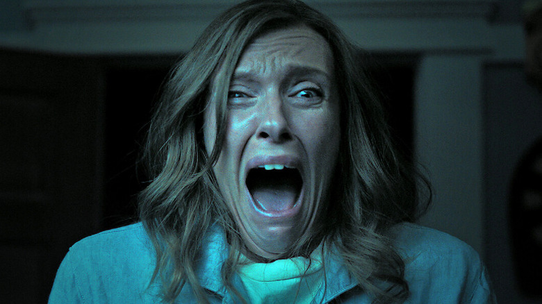 Annie screams in horror in 
