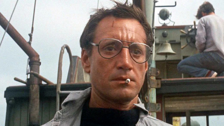 Brody stares in shock at the ocean in "Jaws" (1975)
