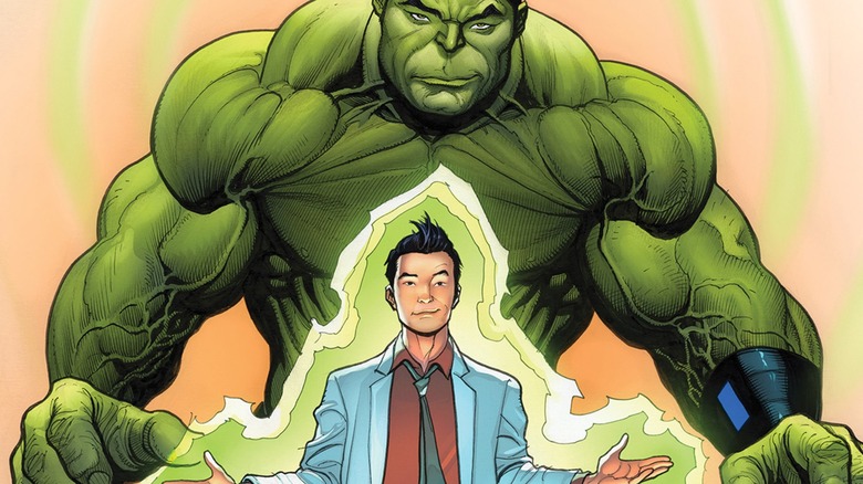 Amadeus Cho transforming into the Totally Awesome Hulk