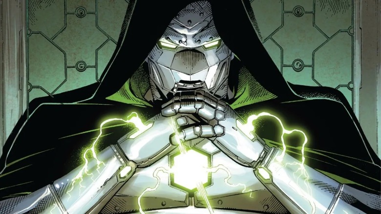 Doctor Doom sitting on his throne