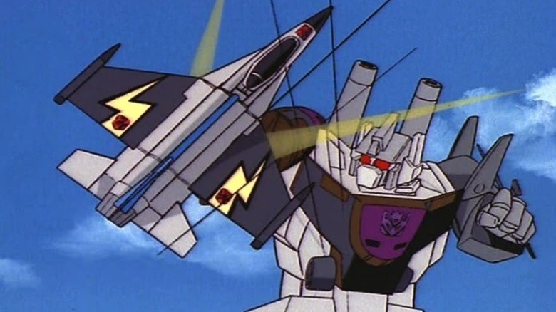 Combaticons transforming into Bruticus in The Transformers