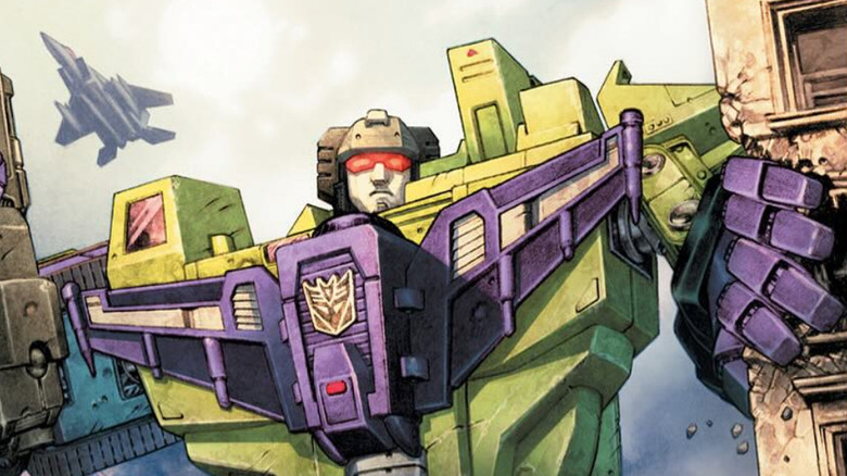 Devastator looking angry in Transformers